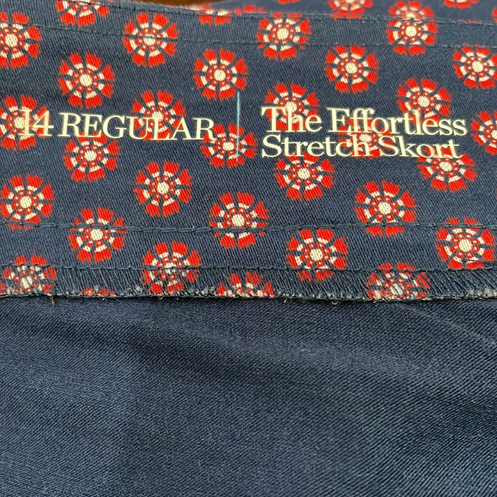 Croft & Barrow Women Skort Size 14 Regular Mid rise Blue White Red Pockets NWT - Picture 12 of 15